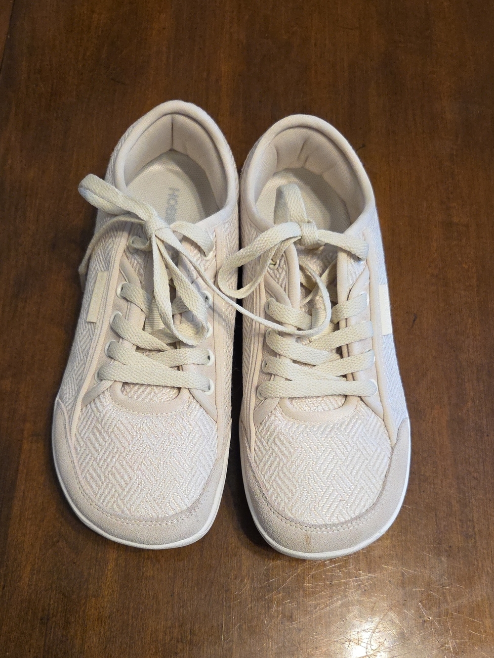 Women's Neutral Cream Lace-Up Sneakers — Sleek Everyday Comfort